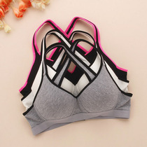 Girl sports running shockproof underwear thin non-steel bra junior high school college students cotton gathering bra