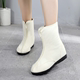 24 autumn and winter zipper women's boots ethnic style single boots inner heightening women's short-tube mille-layer sole cloth shoes Chinese style cloth boots cotton boots