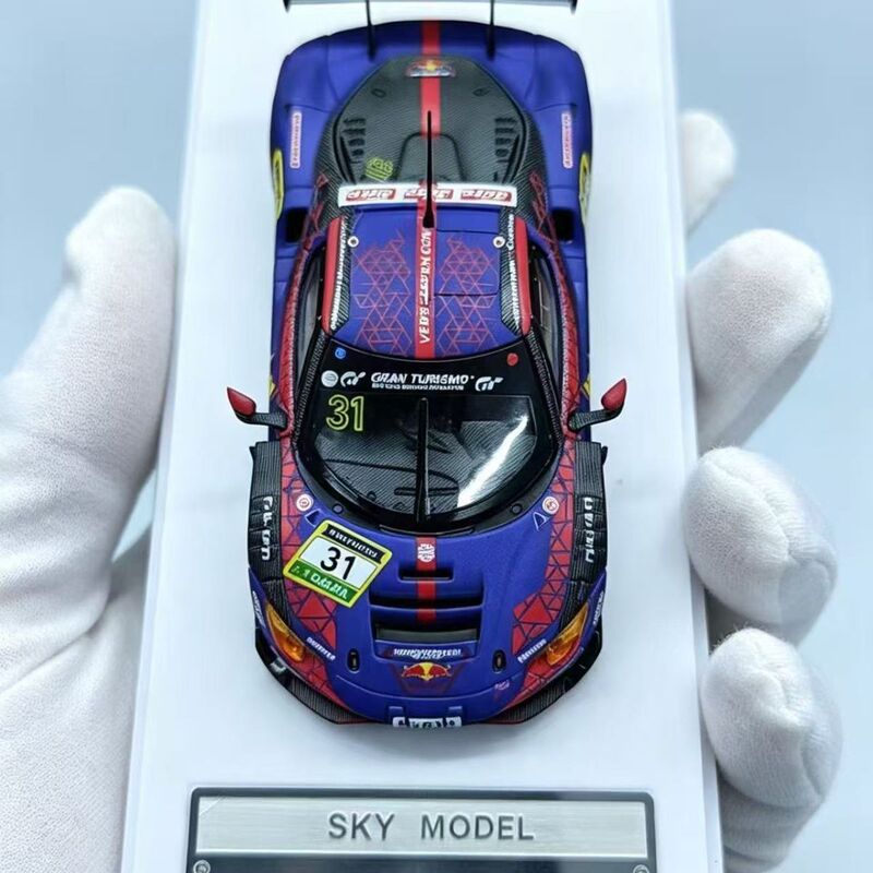 Sky 1:64 Ferrari 296 Gt3 Red Bull 31 # Verstappen Simulation Alloy Car Sky 1:64 Ferrari 296 Gt3 Red Bull 31 # Verstappen Simulation Alloy Car