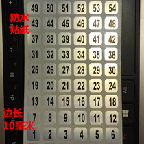  Factory company water cup KTV wine cup identification number number number sticker Dumb silver Waterproof label 1-100 Sticker