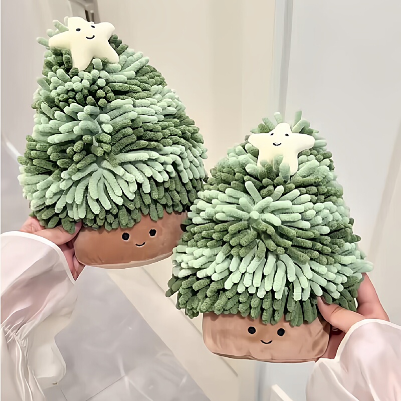 Cute Christmas Tree Chenille Quick-Drying Hand Towel Bathroom Kitchen Parent-Child Set Universal Handkerchief Children's Plush Toy Cute Christmas Tree Chenille Quick-Drying Hand Towel Bathroom Kitchen Parent-Child Set Universal Handkerchief Children's Plush Toy