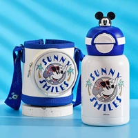 Белый Микки 600 мл (двойная горловина + карманная крышка для чашки)