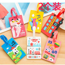 Silicone Baggage luggage Suitcase Hangtag Boarding Pass PORTABLE CONSIGNED PENDANT SUITCASE ANTI-LOSS LABEL IDENTIFICATION