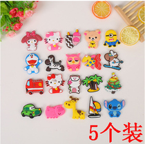 Creative Cartoon Soft Glued fridge with magnetic sticker Cute Set Dolly Fruit Vegetable Chalkboard Whiteboard Children Early to post