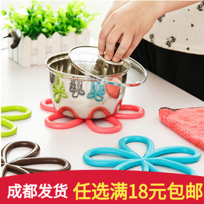 Creative Plum Cherry Blossom Anti-Burn Insulation Mat Non-slip Table PVC Pot Mat Large Number Water Cup Cushion Bowl Cushion Pan Cushion
