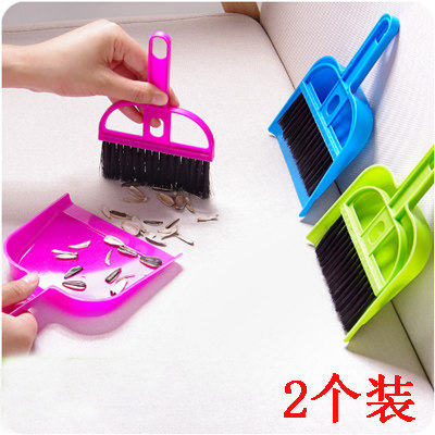 Mini dustpan broom set plastic dustpan bucket pet household small broom duster student garbage shovel set