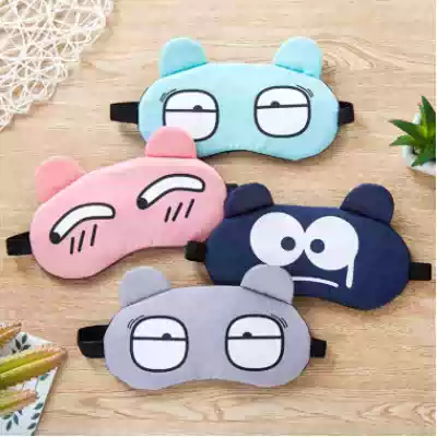 Eye mask sleep shading breathable female cute Korean ice pack cartoon male lunch break cold and hot compress eye mask