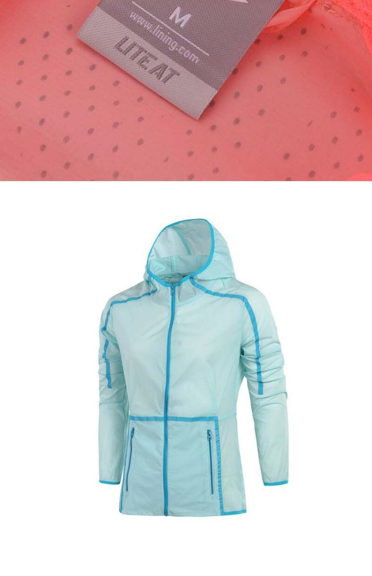 Li Ning nữ thể thao áo gió mùa hè thường xuyên chạy loạt áo gió thể thao AFDM064 áo gió lót lông cừu uniqlo nữ