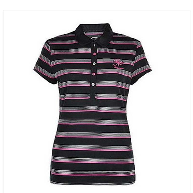 Li Ning Thể Thao Mùa Hè Ngắn Tay Áo T-Shirt của Phụ Nữ Thời Trang POLO Áo APLH046 QC polo nữ