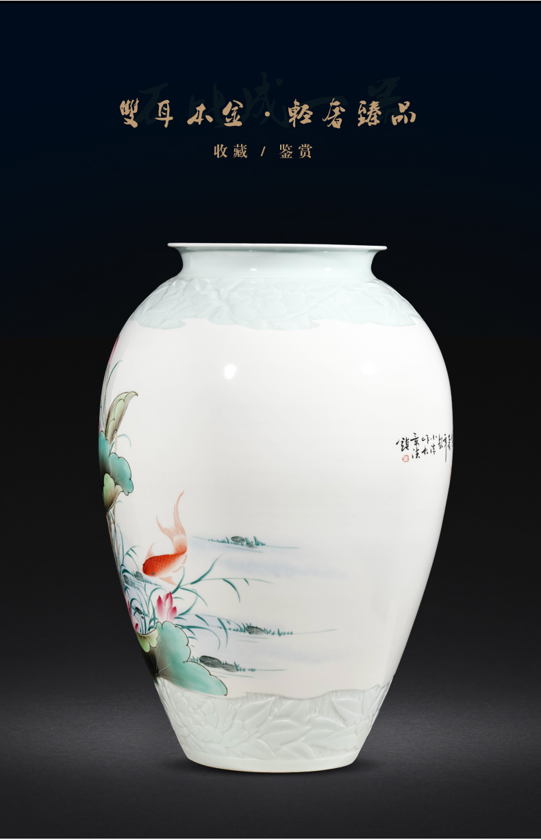 Jingdezhen ceramics famous master hand draw every year more than the vase furnishing articles furnishing articles sitting room porch decoration