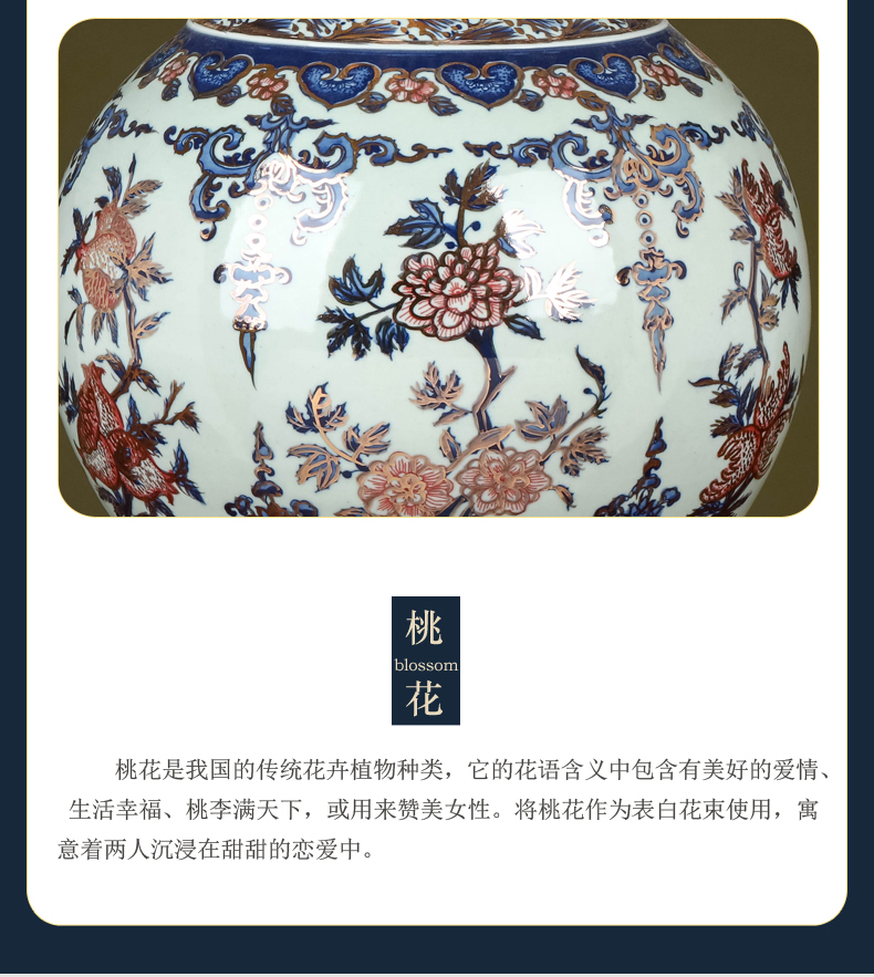 Jingdezhen ceramics famous hand - made paint antique Chinese blue and white porcelain vase sitting room home furnishing articles