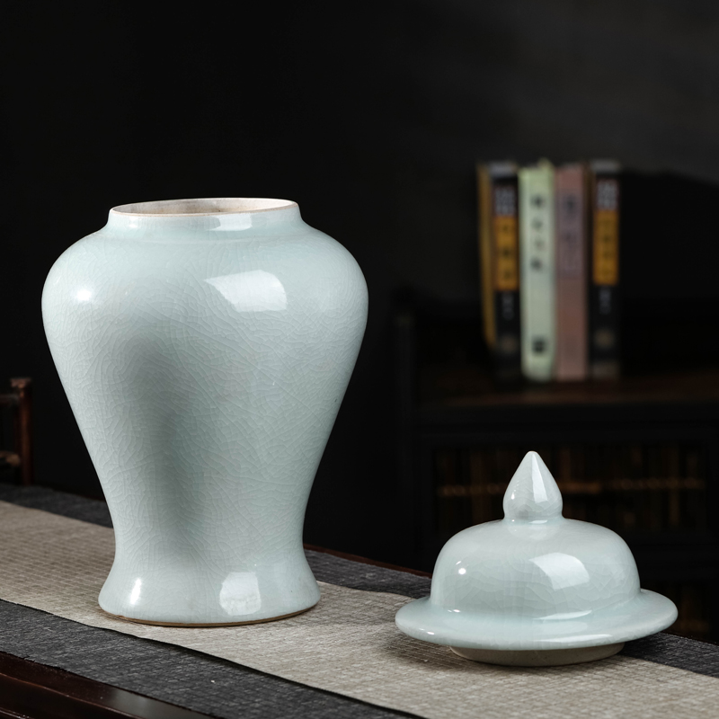 Blue and white porcelain of jingdezhen ceramics general tank furnishing articles large storage tank Chinese sitting room porch home decoration