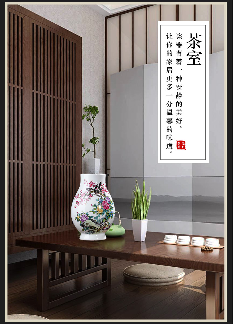 Jingdezhen ceramics vase furnishing articles flower arranging big sitting room wide expressions using dry flower of TV ark, of Chinese style household ornaments