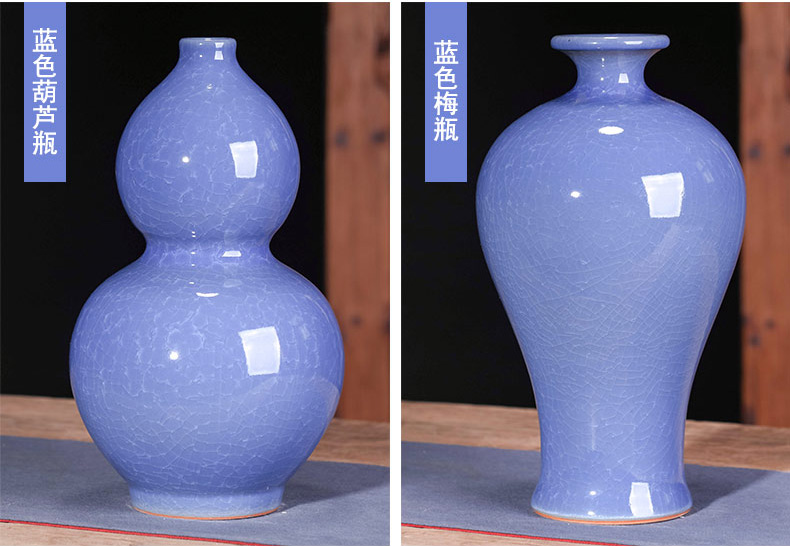 Jingdezhen ceramics vase furnishing articles guanyao archaize sitting room flower arranging new Chinese style household adornment TV ark