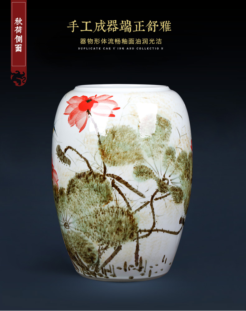 Jingdezhen ceramics hand - made antique Chinese vase the receive the sitting room is the study of calligraphy and painting scroll of painting and calligraphy barrel cylinder furnishing articles