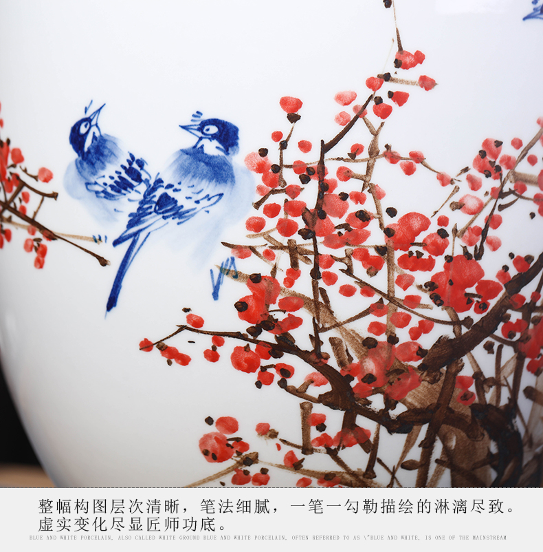 Jingdezhen ceramics famous hand - made vases, flower arranging place, a large sitting room of the new Chinese style household decorative arts and crafts