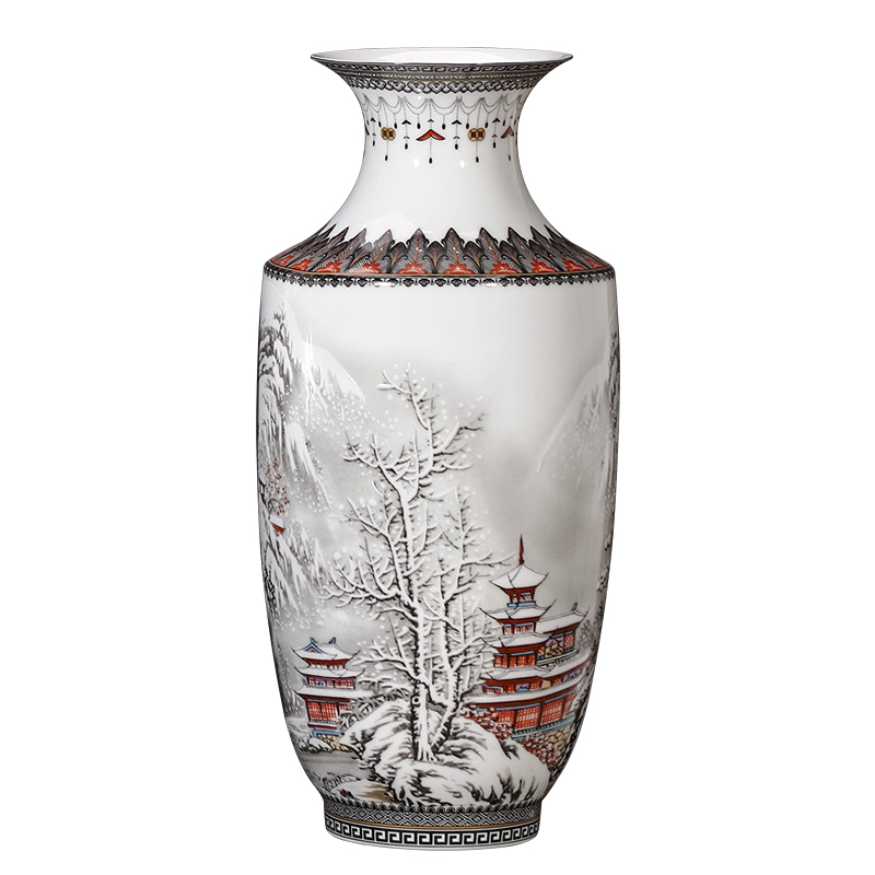 Jingdezhen ceramics vase furnishing articles sitting room flower arrangement of modern Chinese style household TV ark, wine decorative arts and crafts