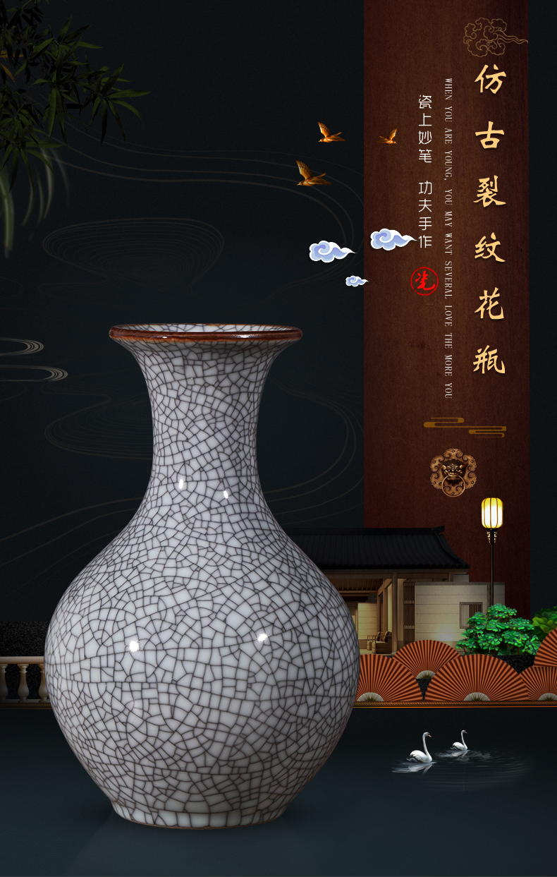 Jingdezhen ceramics, vases, flower arranging furnishing articles archaize sitting room of Chinese style restoring ancient ways wine rich ancient frame home decoration