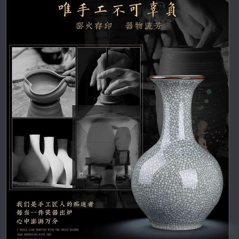 Jingdezhen ceramics sitting room place of new Chinese style household act the role ofing is tasted rich ancient frame antique vase wine accessories