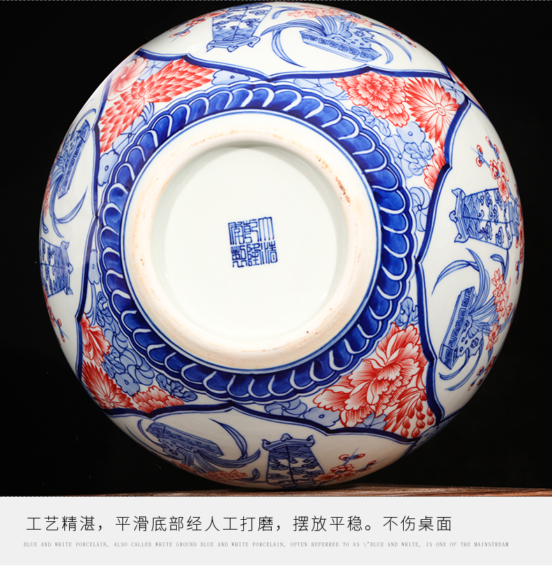Imitation of qianlong hand - made of blue and white porcelain of jingdezhen ceramics sweet fortune gourd vases and Chinese style furnishing articles large living room