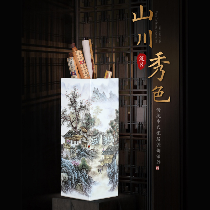 Jingdezhen ceramics powder enamel originality of large vases, large Chinese style porch sitting room home furnishing articles