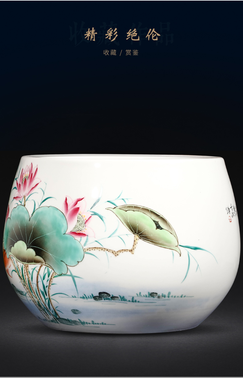 Jingdezhen ceramics by hand for years wining the tortoise cylinder raise goldfish bowl lotus basin cornucopia furnishing articles