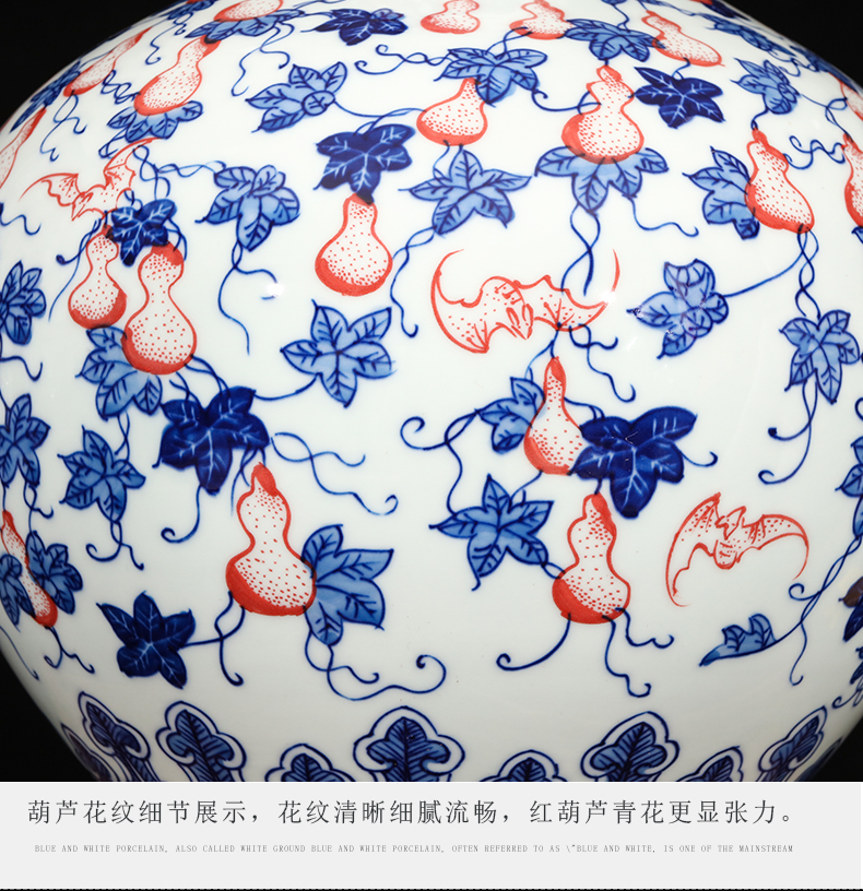 Blue and white live figure vase flower arranging Chinese jingdezhen ceramics hand - made archaize sitting room adornment is placed gifts