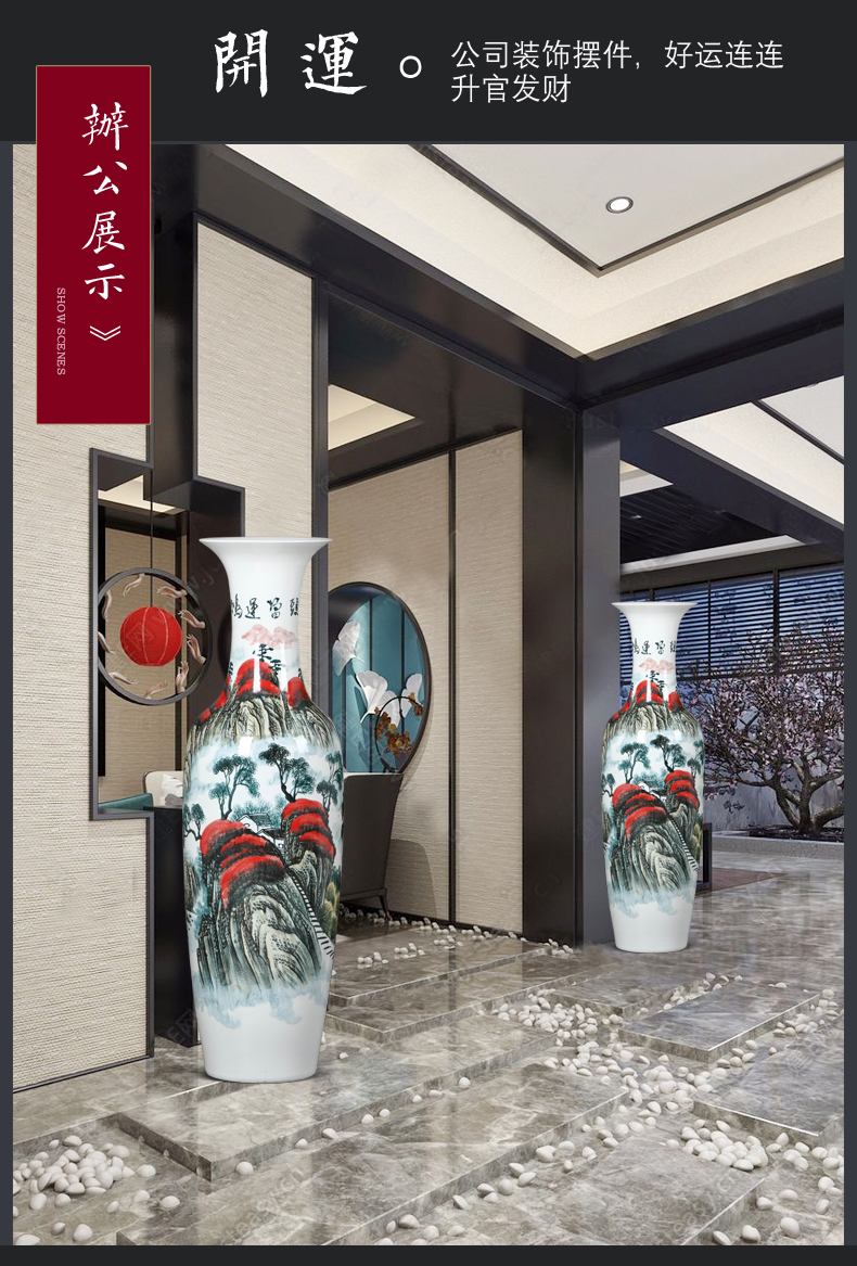 Jingdezhen ceramics hand - made large vases, and Chinese style porch TV ark, furnishing articles to heavy gift large living room