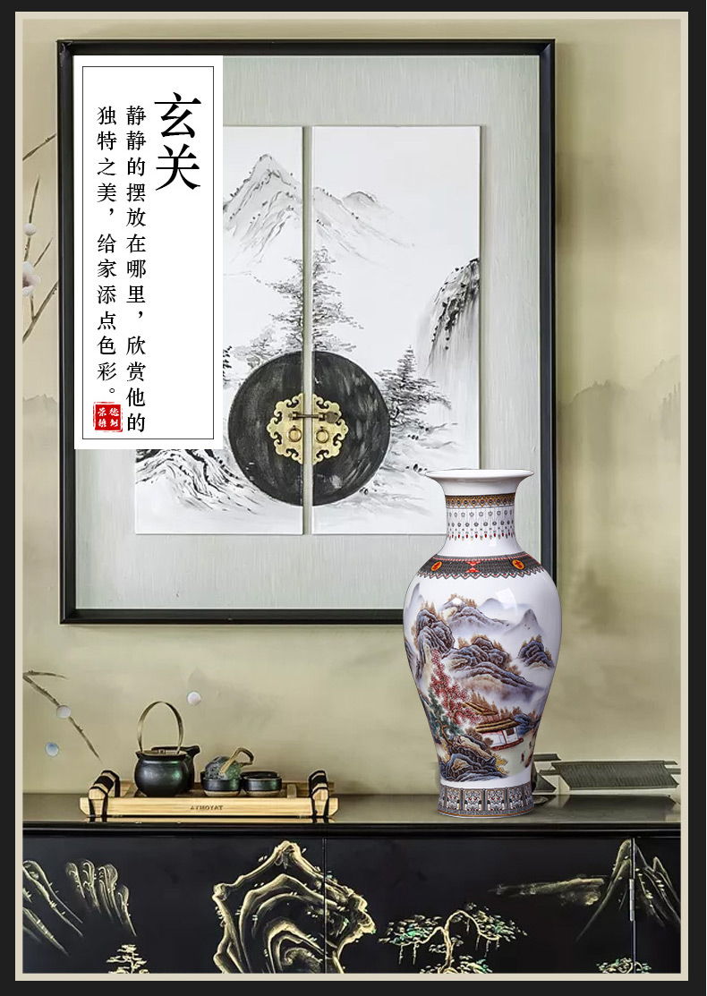 Jingdezhen ceramics vase flower arranging modern new Chinese style wine furnishing articles, the sitting room porch TV ark, adornment