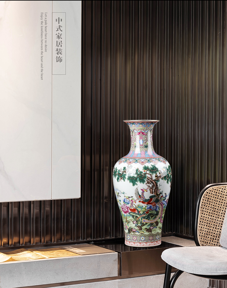 Jingdezhen ceramics of large vases, flower arranging Chinese style furnishing articles, the sitting room porch TV ark, home decoration