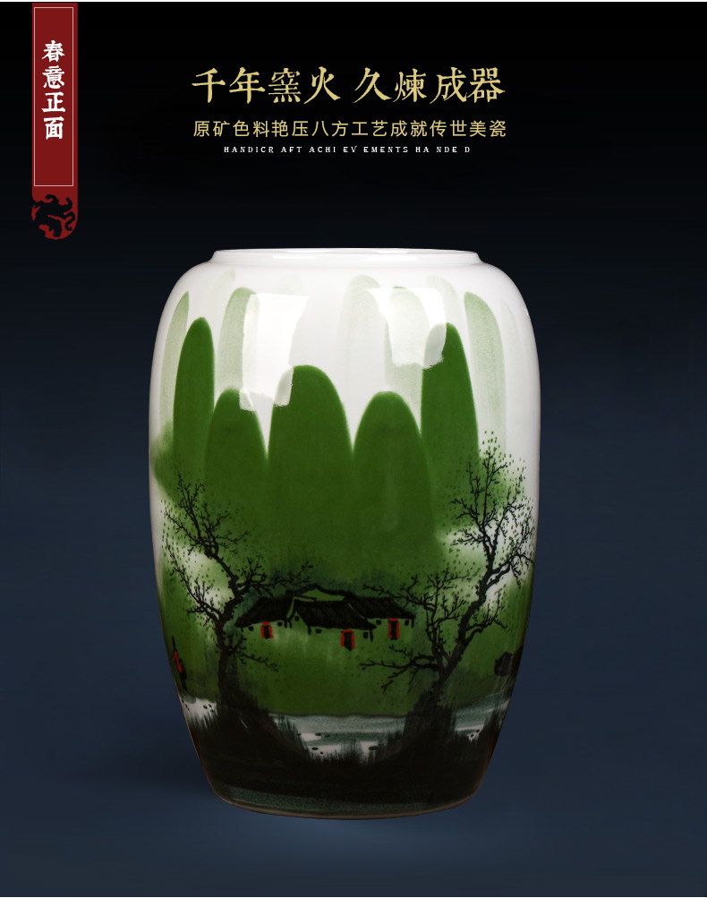 Jingdezhen ceramics hand - made antique Chinese vase the receive the sitting room is the study of calligraphy and painting scroll of painting and calligraphy barrel cylinder furnishing articles