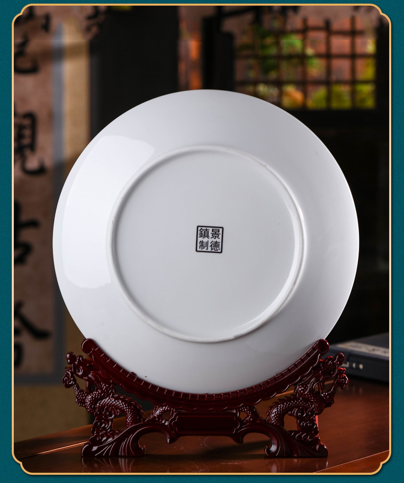 Jingdezhen ceramic taiji eight diagrams household decorate dish by dish hang dish the sitting room porch decoration furnishing articles