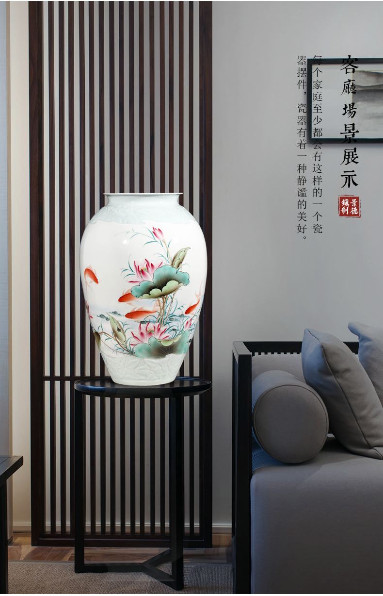 Jingdezhen ceramics famous master hand draw every year more than the vase furnishing articles furnishing articles sitting room porch decoration