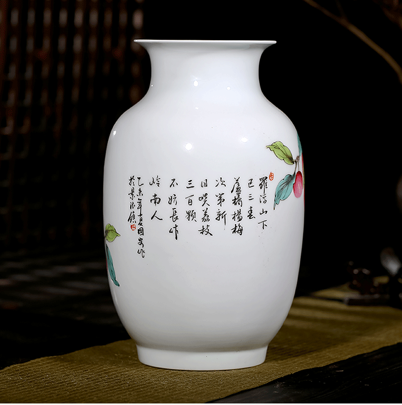 Jingdezhen ceramics powder enamel hand - made vases, flower arranging modern new Chinese style porch sitting room adornment handicraft furnishing articles