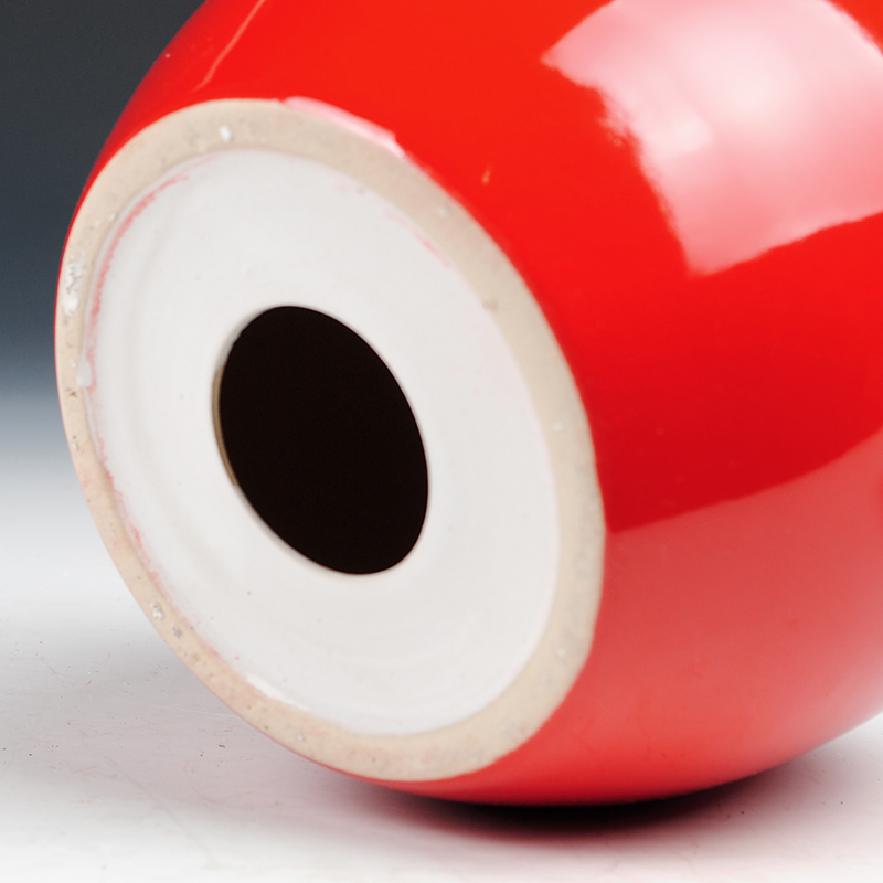 China jingdezhen ceramics pure color red apples furnishing articles household adornment handicraft decoration wedding gift