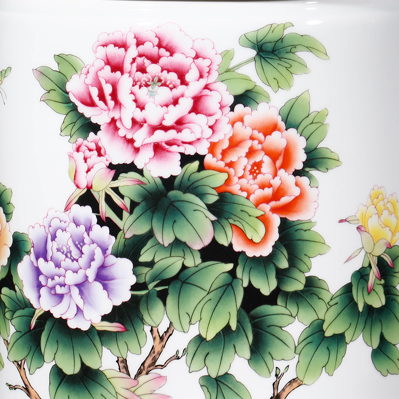Jingdezhen caddy fixings super - large code manual sealing up bread seven pu 'er tea ware ricer box cylinder storage ceramics