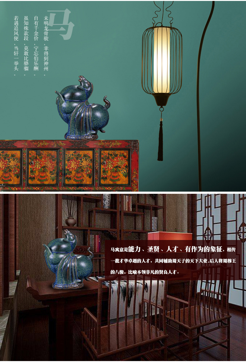 Jingdezhen imitation bronze ceramic horse step swallow archaize of new Chinese style classical household adornment handicraft furnishing articles sitting room