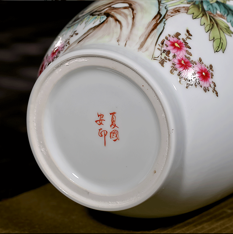 Jingdezhen ceramics celebrity virtuosi master hand - made vases furnishing articles furnishing articles sitting room adornment of new Chinese style porch