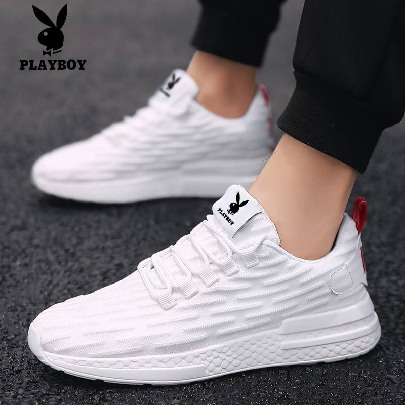 Playboy white shoes 2022 new summer men's shoes mesh sports leisure trend all-match breathable mesh shoes trendy shoes