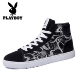 Playboy, тканевая высокая зимняя универсальная трендовая спортивная обувь для отдыха, в корейском стиле