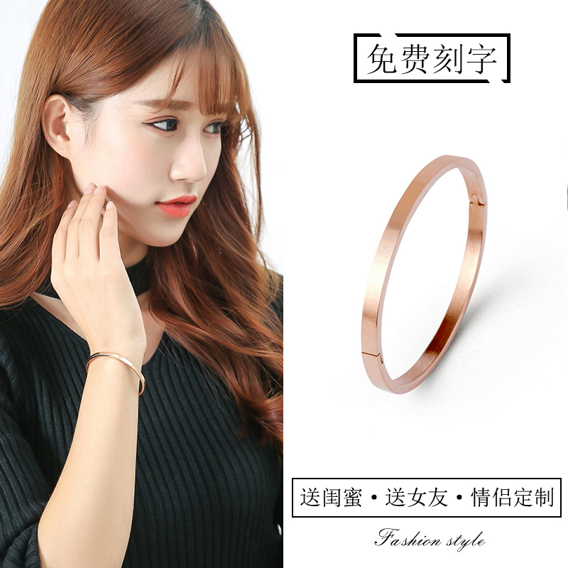 Vòng tay chữ cái tùy chỉnh phiên bản tiếng Hàn của nữ sinh viên đơn giản vòng bạc cho bé
