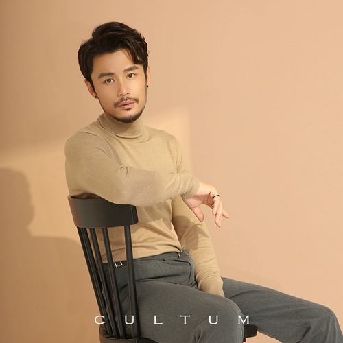 CULTUM Шерстяной трикотажный тонкий базовый приятный телу свитер, изысканный стиль, облегающий крой