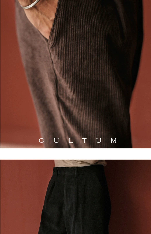 Len đa năng hiện đại retro Anh vải nhung phù hợp với quần nam quý ông cashmere mỏng kinh doanh quần âu đồ vest nam