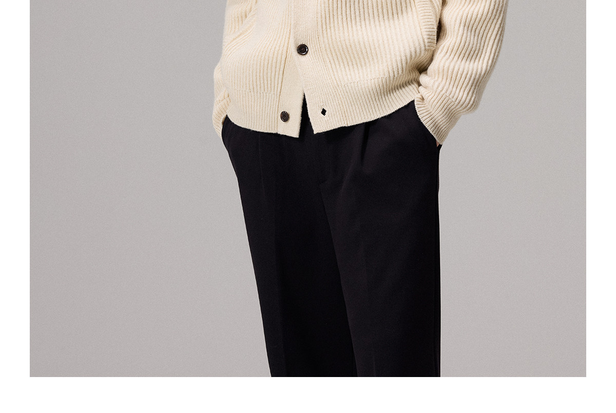 CULTUM Merino Wool Stand Collar Sweater