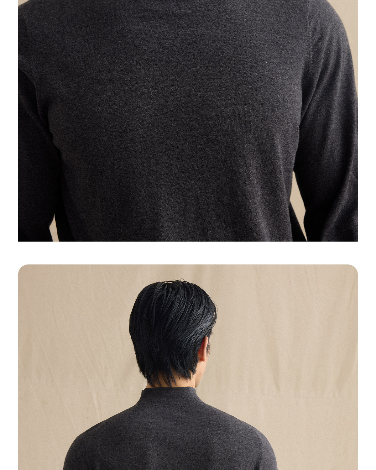 CULTUM Neck Slim-Fit Knit Sweater
