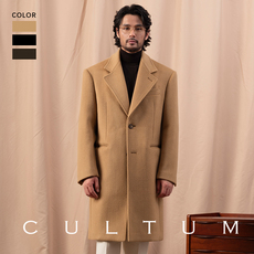 Пальто мужское cultum100%羊毛重磅880g柴斯特大衣男中长款冬季加厚休闲 𫔮毛绒外套