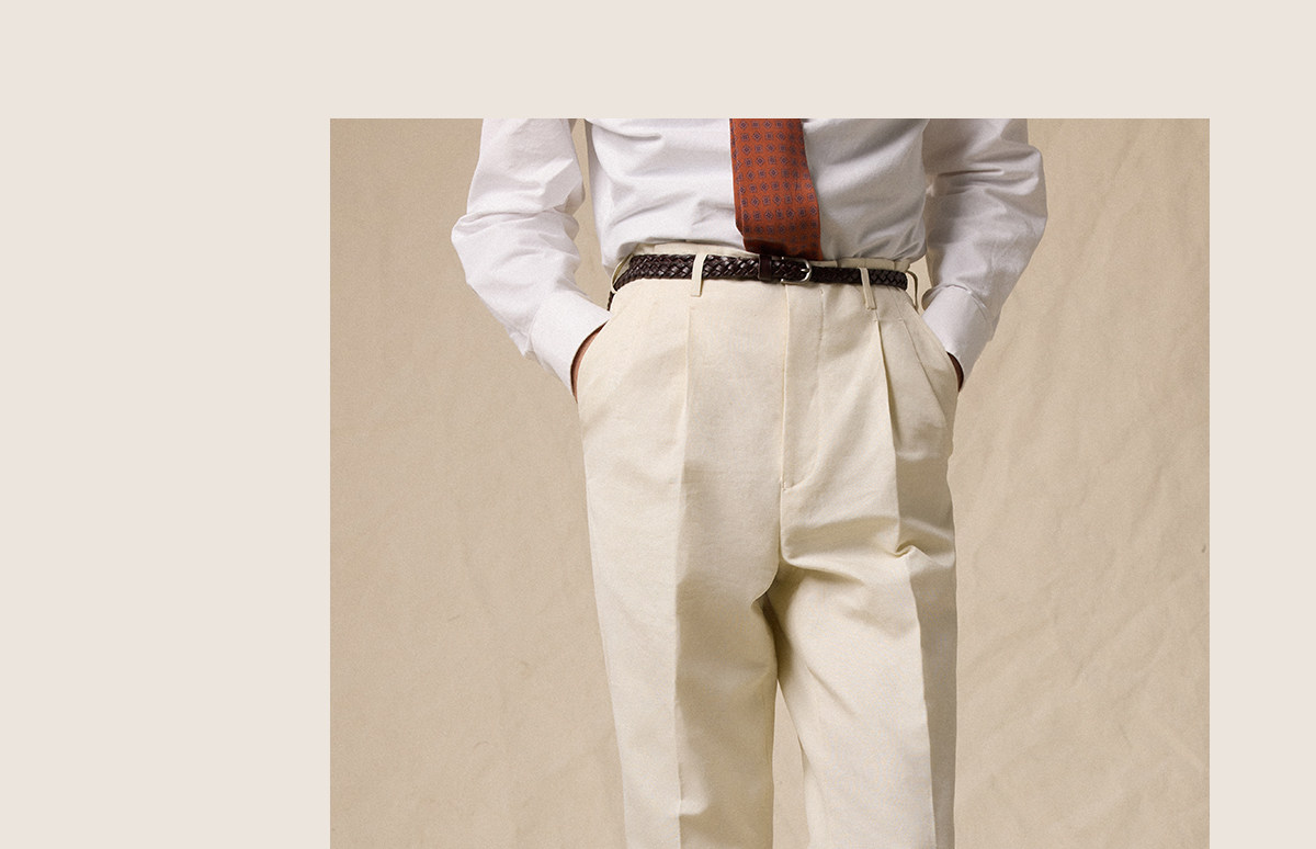 CULTUM Straight-Leg Pleated Trousers