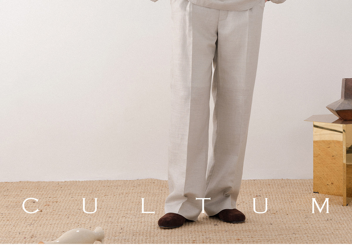 Ленивое расслабление воздухопроницаемый лен натуральный шелк Cultum Minimalist Old Qianfeng драпировка шнурок брюки мужской 