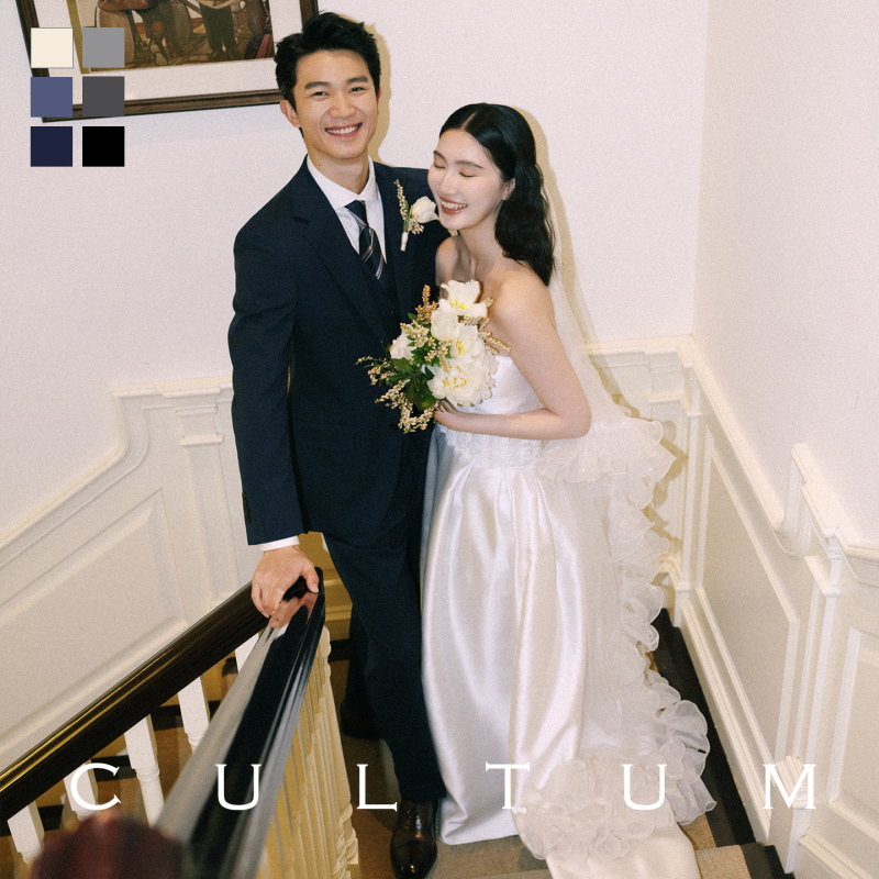 【999 Gift Box】Cultum Machine Washable No-Iron Suit Set for Men Wedding Groom Suit Spring/Summer 【999 Gift Box】Cultum Machine Washable No-Iron Suit Set for Men Wedding Groom Suit Spring/Summer