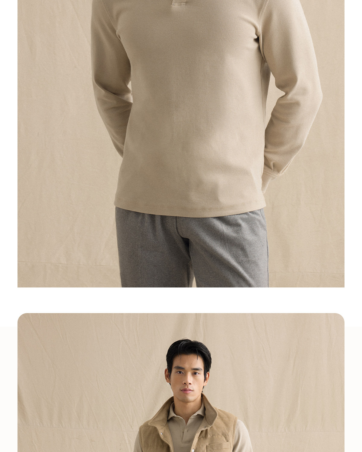 CULTUM Windsor Collar Long-Sleeve Polo